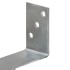 Anclajes de valla 6 uds acero galvanizado plateado 14x6x30