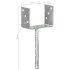 Anclajes de valla 6 uds acero galvanizado plateado 14x6x30