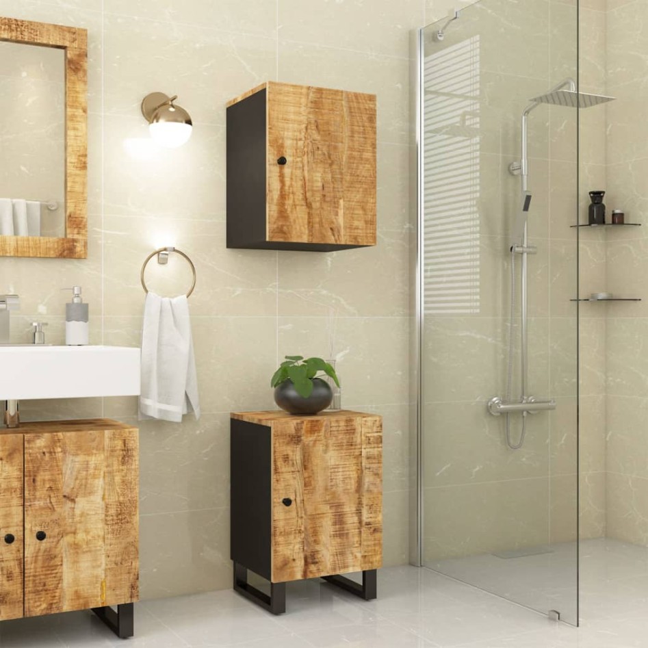 Mueble de baño madera maciza de mango 38x33x58