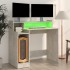 Escritorio LED madera contrachapada gris hormigón 97x45x90