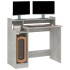 Escritorio LED madera contrachapada gris hormigón 97x45x90