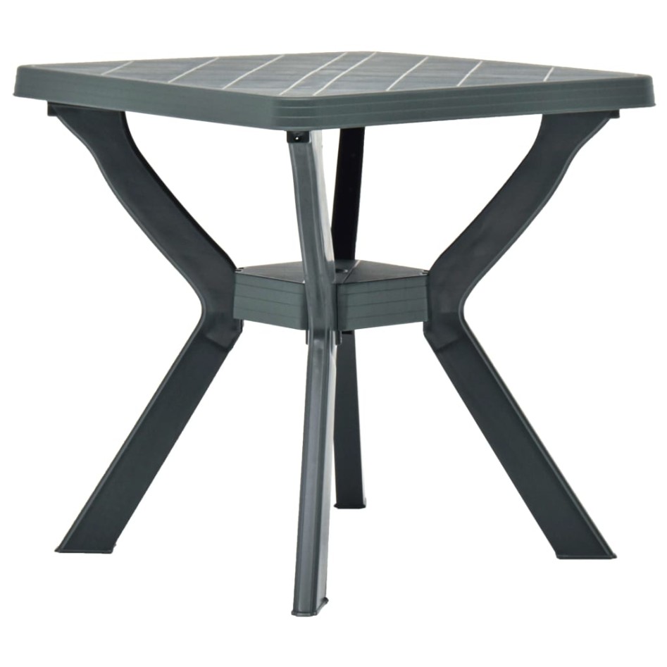 Mesa bistro de plástico verde 70x70x72