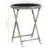 Mesa de centro ratán sintético y vidrio templado gris 60