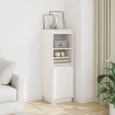 Aparador alto de madera maciza de pino banco 37x34x110 cm
