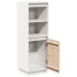 Aparador alto de madera maciza de pino banco 37x34x110