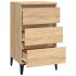 Mesita de noche madera contrachapada roble sonoma 40x35x70