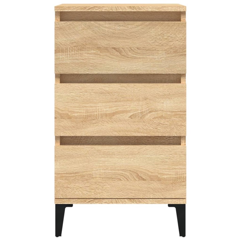 Mesita de noche madera contrachapada roble sonoma 40x35x70