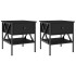 Mesitas de noche 2 uds madera de ingeniería negro 40x42x45