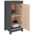 Aparadores 2 uds madera maciza de pino gris 39x35x80