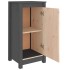 Aparadores 2 uds madera maciza de pino gris 39x35x80