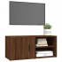 Mueble TV 2 uds madera contrachapada roble marrón