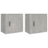 Mesitas de noche de pared 2 uds gris hormigón 50x30x47