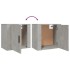 Mesitas de noche de pared 2 uds gris hormigón 50x30x47