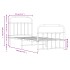 Estructura cama sin colchón con estribo metal negro 90x190