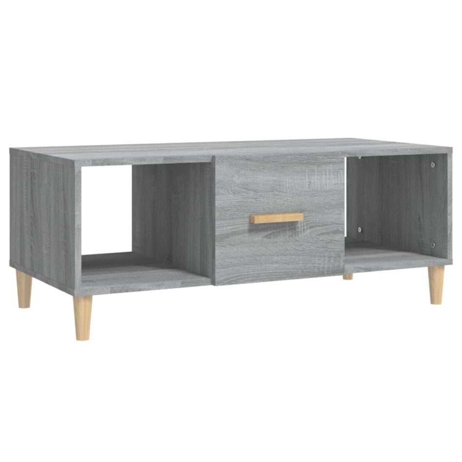 Mesa de centro madera contrachapada gris Sonoma 102x50x40