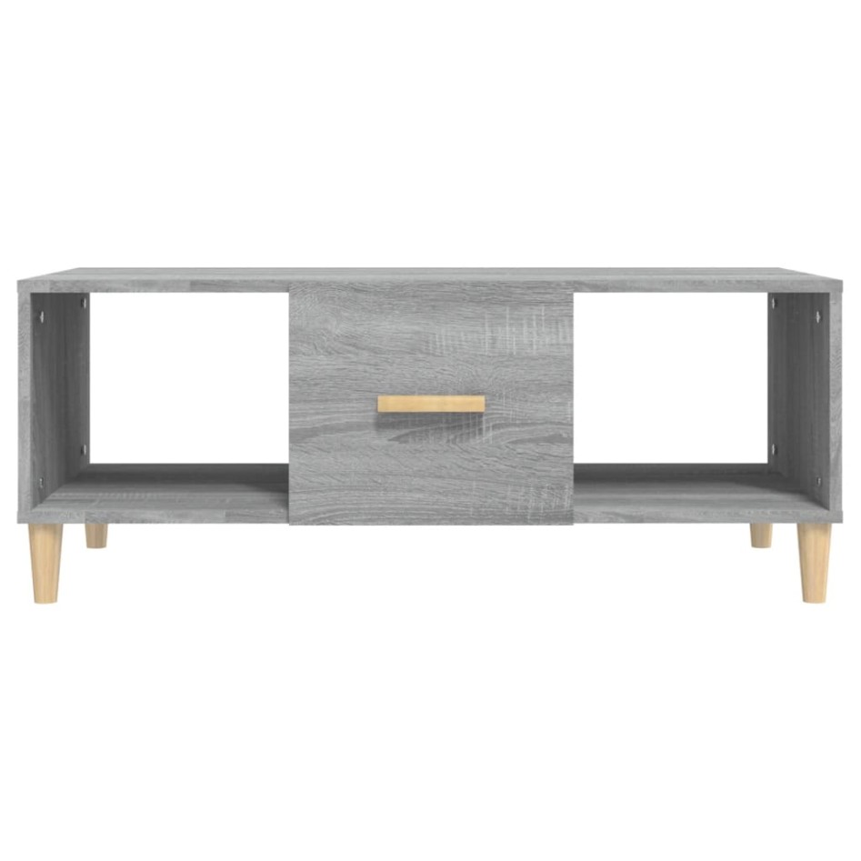 Mesa de centro madera contrachapada gris Sonoma 102x50x40