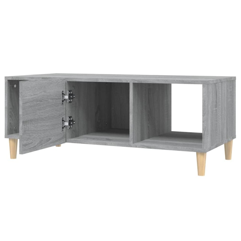 Mesa de centro madera contrachapada gris Sonoma 102x50x40