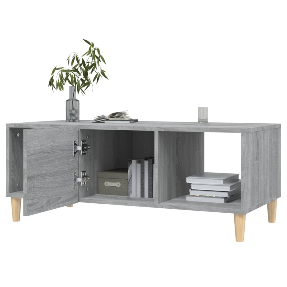 Mesa de centro madera contrachapada gris Sonoma 102x50x40
