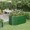 Jardinera arriate acero recubrimiento polvo verde 152x80x68 cm