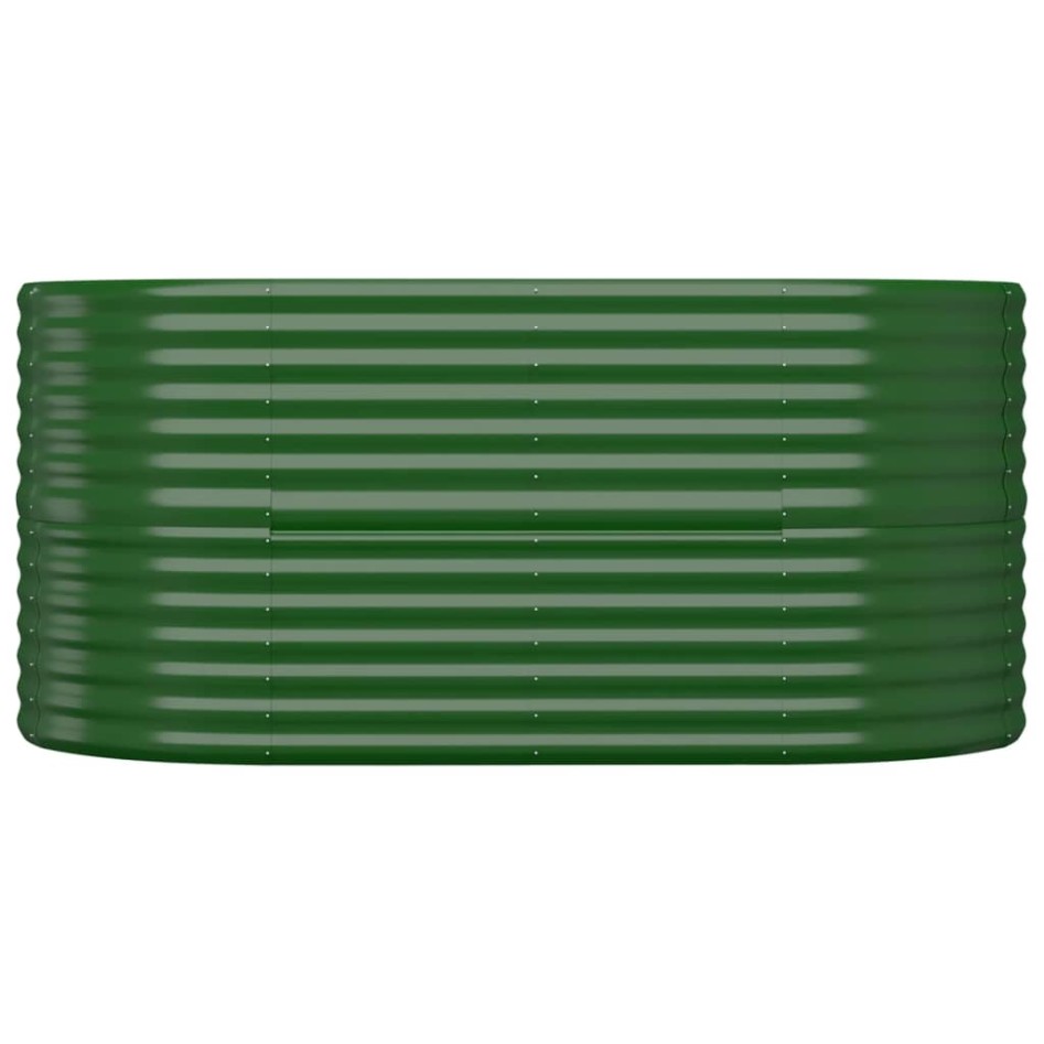 Jardinera arriate acero recubrimiento polvo verde 152x80x68