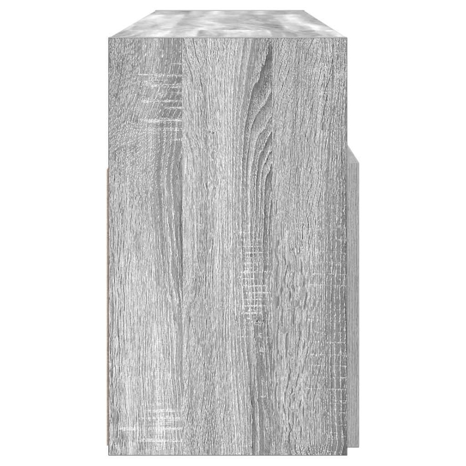 Mueble de TV con luces LED gris Sonoma 120x30x50