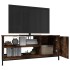 Mueble de TV madera contrachapada roble ahumado 100x40x45