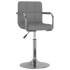 Silla de comedor de tela gris