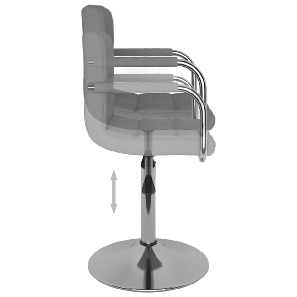 Silla de comedor de tela gris