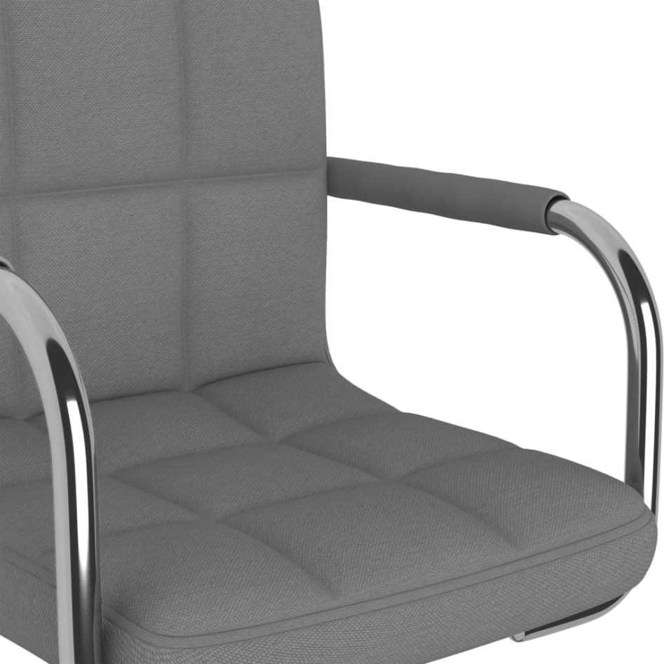 Silla de comedor de tela gris