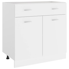 Armario inferior de cocina madera blanco 80x46x81,5