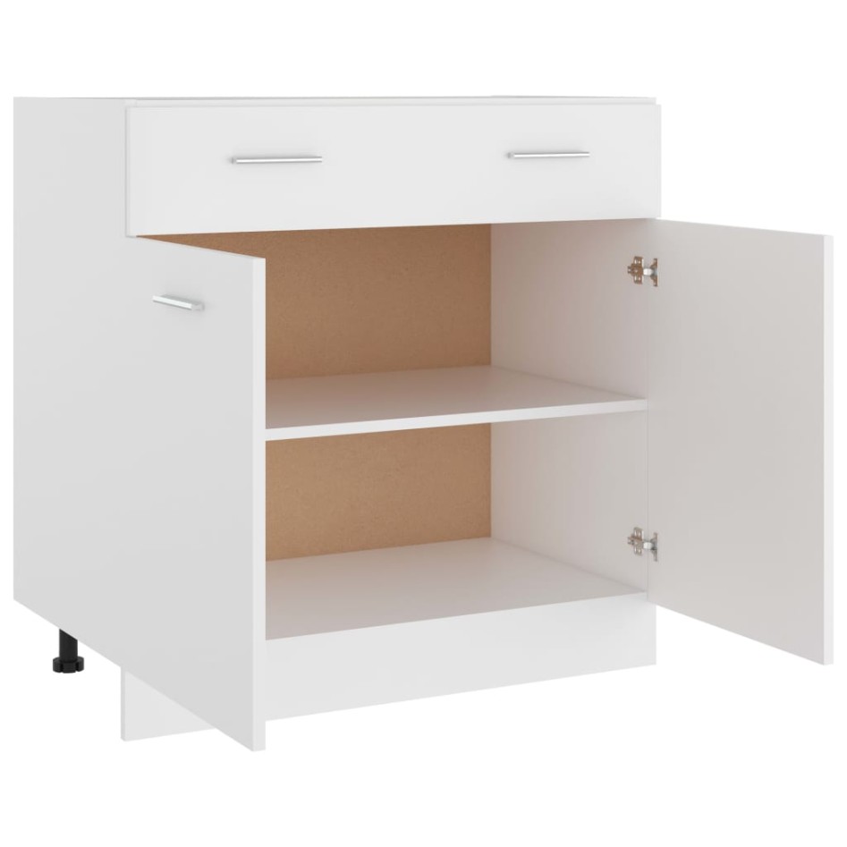 Armario inferior de cocina madera blanco 80x46x81,5