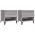 Mesas auxiliares 2 uds contrachapada gris Sonoma 50x46x50