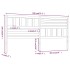 Cabecero de cama madera maciza de pino 186x4x100