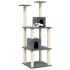 Rascador para gatos con postes de sisal gris oscuro 141