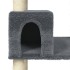 Rascador para gatos con postes de sisal gris oscuro 141