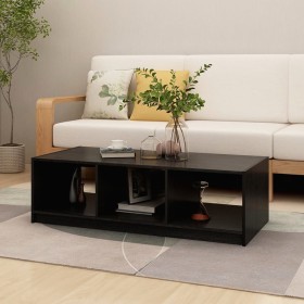 Mesa de centro de madera maciza de pino negro 110x50x34