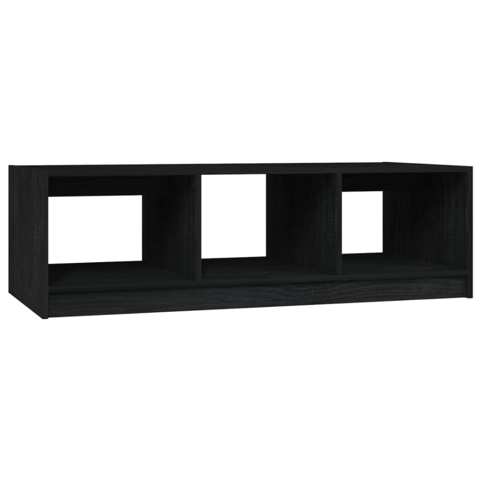 Mesa de centro de madera maciza de pino negro 110x50x34