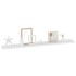 Estantes de pared 4 unidades blanco 100x9x3