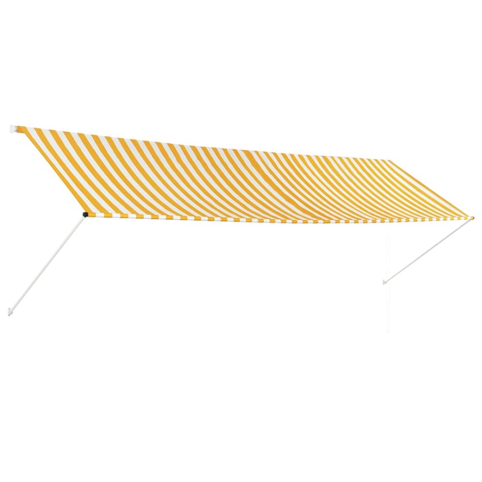 Toldo retráctil 400x150 cm amarillo y