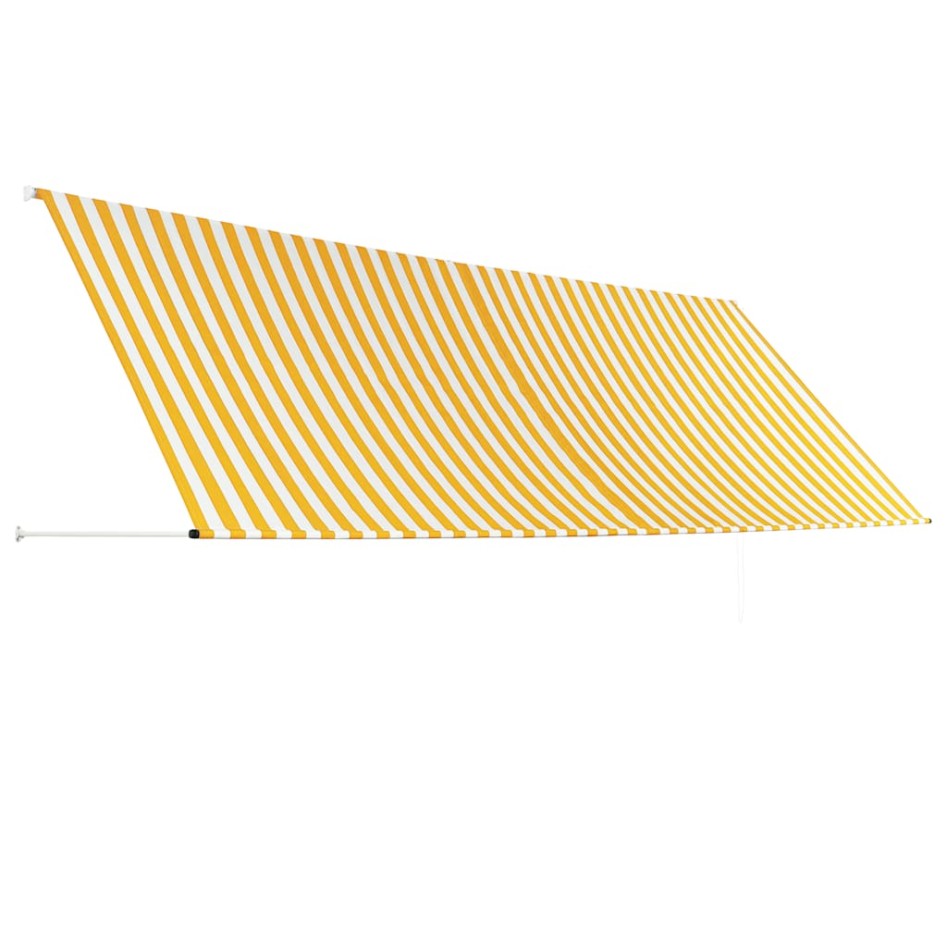 Toldo retráctil 400x150 cm amarillo y