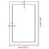 Encimera de baño madera tratada marrón oscuro 40x60x(2-6)