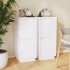 Aparador 2 uds madera maciza de pino blanco 31,5x34x75