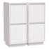 Aparador 2 uds madera maciza de pino blanco 31,5x34x75