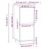 Aparador 2 uds madera maciza de pino blanco 31,5x34x75