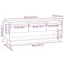 Mueble de TV de madera maciza de pino blanco 110,5x34x40
