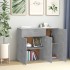 Aparador de madera contrachapada gris hormigón 88x30x70