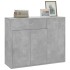 Aparador de madera contrachapada gris hormigón 88x30x70