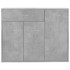 Aparador de madera contrachapada gris hormigón 88x30x70
