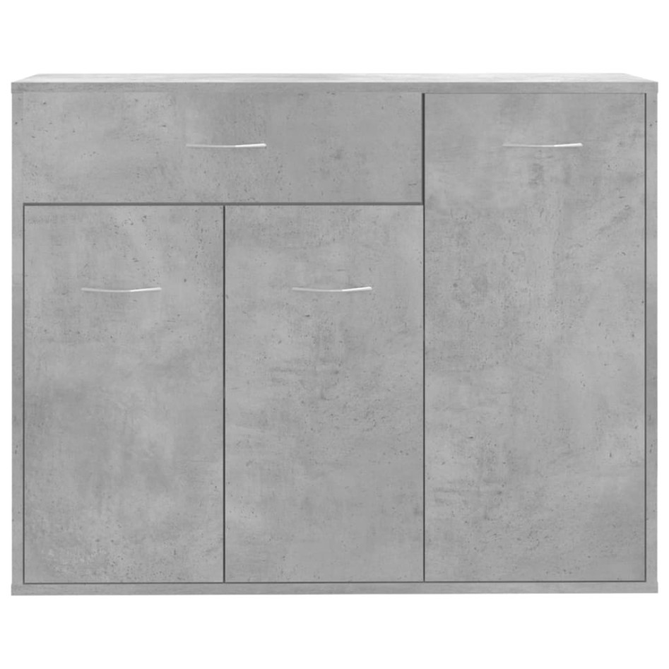 Aparador de madera contrachapada gris hormigón 88x30x70