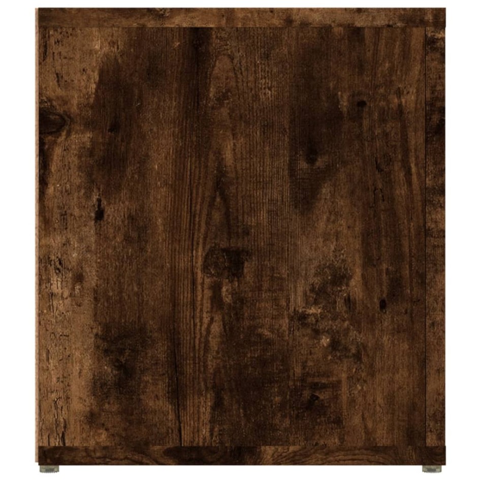 Mueble TV 2 uds madera contrachapada roble ahumado